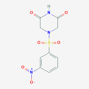 molecular formula C10H9N3O6S B4889560 4-[(3-nitrophenyl)sulfonyl]-2,6-piperazinedione 