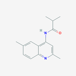 molecular formula C15H18N2O B4889587 N-(2,6-dimethyl-4-quinolinyl)-2-methylpropanamide 