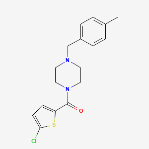 molecular formula C17H19ClN2OS B4889626 1-[(5-chloro-2-thienyl)carbonyl]-4-(4-methylbenzyl)piperazine 