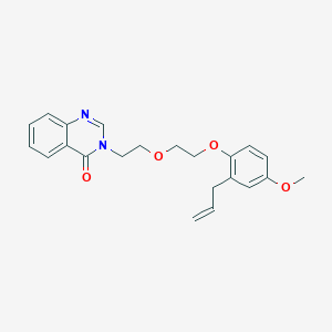 molecular formula C22H24N2O4 B4889629 3-{2-[2-(2-allyl-4-methoxyphenoxy)ethoxy]ethyl}-4(3H)-quinazolinone 