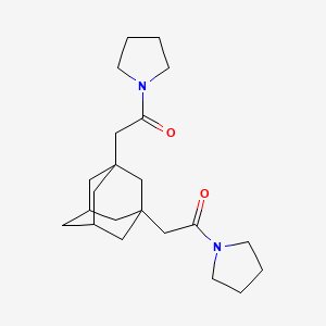 1,1'-[tricyclo[3.3.1.1~3,7~]decane-1,3-diylbis(1-oxo-2,1-ethanediyl)]dipyrrolidine