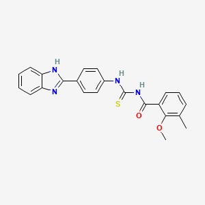 N-({[4-(1H-benzimidazol-2-yl)phenyl]amino}carbonothioyl)-2-methoxy-3-methylbenzamide