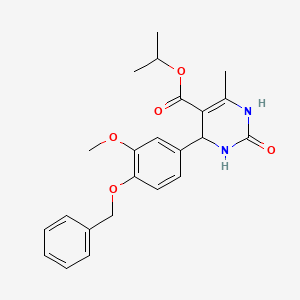 molecular formula C23H26N2O5 B4889643 isopropyl 4-[4-(benzyloxy)-3-methoxyphenyl]-6-methyl-2-oxo-1,2,3,4-tetrahydro-5-pyrimidinecarboxylate 