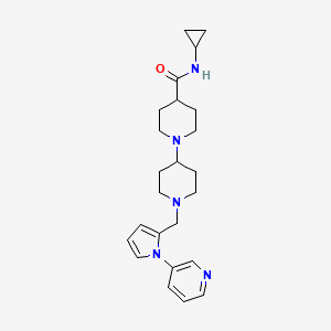 molecular formula C24H33N5O B4889656 N-cyclopropyl-1'-{[1-(3-pyridinyl)-1H-pyrrol-2-yl]methyl}-1,4'-bipiperidine-4-carboxamide 