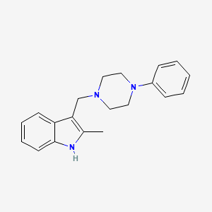molecular formula C20H23N3 B4889665 2-methyl-3-[(4-phenyl-1-piperazinyl)methyl]-1H-indole 