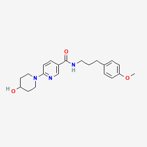 6-(4-hydroxy-1-piperidinyl)-N-[3-(4-methoxyphenyl)propyl]nicotinamide