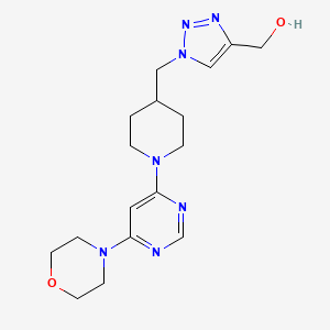 molecular formula C17H25N7O2 B4889674 [1-({1-[6-(4-morpholinyl)-4-pyrimidinyl]-4-piperidinyl}methyl)-1H-1,2,3-triazol-4-yl]methanol 