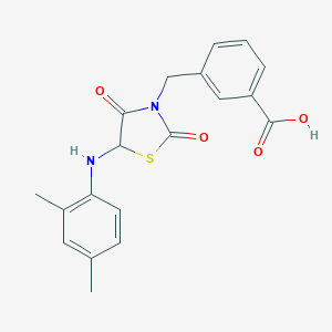 3-{[5-(2,4-Dimethylanilino)-2,4-dioxo-1,3-thiazolidin-3-yl]methyl}benzoic acid