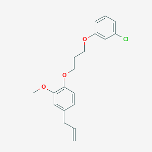 molecular formula C19H21ClO3 B4889691 4-allyl-1-[3-(3-chlorophenoxy)propoxy]-2-methoxybenzene 