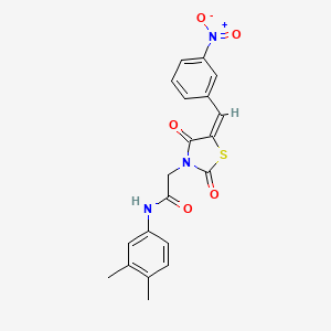molecular formula C20H17N3O5S B4889697 N-(3,4-dimethylphenyl)-2-[5-(3-nitrobenzylidene)-2,4-dioxo-1,3-thiazolidin-3-yl]acetamide 