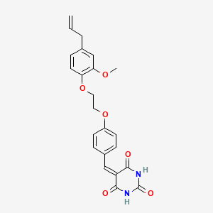 molecular formula C23H22N2O6 B4889704 5-{4-[2-(4-allyl-2-methoxyphenoxy)ethoxy]benzylidene}-2,4,6(1H,3H,5H)-pyrimidinetrione 