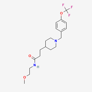 molecular formula C19H27F3N2O3 B4889711 N-(2-methoxyethyl)-3-{1-[4-(trifluoromethoxy)benzyl]-4-piperidinyl}propanamide 