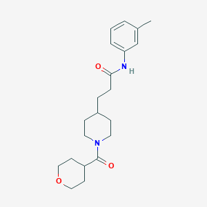 molecular formula C21H30N2O3 B4889716 N-(3-methylphenyl)-3-[1-(tetrahydro-2H-pyran-4-ylcarbonyl)-4-piperidinyl]propanamide 