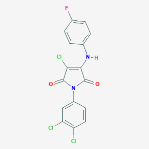 3-chloro-1-(3,4-dichlorophenyl)-4-(4-fluoroanilino)-1H-pyrrole-2,5-dione