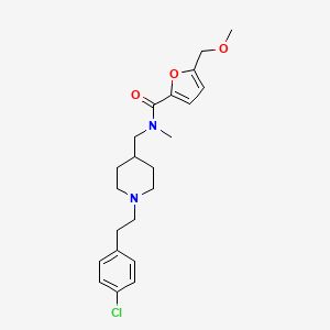 molecular formula C22H29ClN2O3 B4889788 N-({1-[2-(4-chlorophenyl)ethyl]-4-piperidinyl}methyl)-5-(methoxymethyl)-N-methyl-2-furamide 