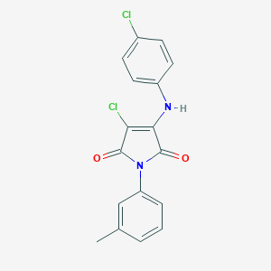 3-chloro-4-(4-chloroanilino)-1-(3-methylphenyl)-1H-pyrrole-2,5-dione