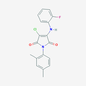 3-chloro-1-(2,4-dimethylphenyl)-4-(2-fluoroanilino)-1H-pyrrole-2,5-dione