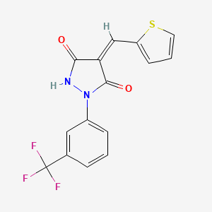 molecular formula C15H9F3N2O2S B4889843 4-(2-thienylmethylene)-1-[3-(trifluoromethyl)phenyl]-3,5-pyrazolidinedione 