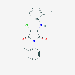 3-chloro-1-(2,4-dimethylphenyl)-4-(2-ethylanilino)-1H-pyrrole-2,5-dione