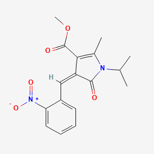 molecular formula C17H18N2O5 B4889863 methyl 1-isopropyl-2-methyl-4-(2-nitrobenzylidene)-5-oxo-4,5-dihydro-1H-pyrrole-3-carboxylate 