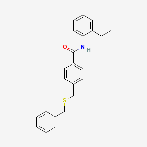 molecular formula C23H23NOS B4889866 4-[(benzylthio)methyl]-N-(2-ethylphenyl)benzamide 