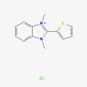 molecular formula C13H13ClN2S B4889876 1,3-dimethyl-2-(2-thienyl)-1H-3,1-benzimidazol-3-ium chloride 