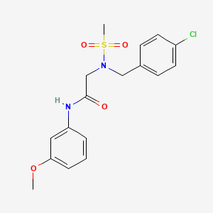 molecular formula C17H19ClN2O4S B4889884 N~2~-(4-chlorobenzyl)-N~1~-(3-methoxyphenyl)-N~2~-(methylsulfonyl)glycinamide 