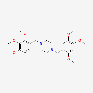 molecular formula C24H34N2O6 B4889890 1-(2,3,4-trimethoxybenzyl)-4-(2,4,5-trimethoxybenzyl)piperazine CAS No. 5882-80-4