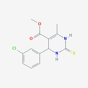 molecular formula C13H13ClN2O2S B4889899 methyl 4-(3-chlorophenyl)-6-methyl-2-thioxo-1,2,3,4-tetrahydro-5-pyrimidinecarboxylate 
