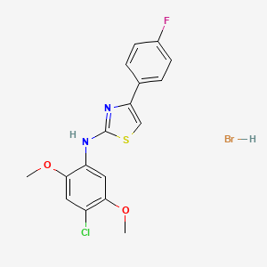 molecular formula C17H15BrClFN2O2S B4889900 N-(4-chloro-2,5-dimethoxyphenyl)-4-(4-fluorophenyl)-1,3-thiazol-2-amine hydrobromide 