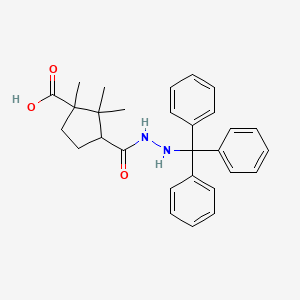 molecular formula C29H32N2O3 B4889904 1,2,2-trimethyl-3-[(2-tritylhydrazino)carbonyl]cyclopentanecarboxylic acid 