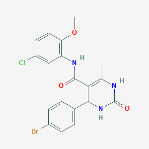 molecular formula C19H17BrClN3O3 B4889911 4-(4-bromophenyl)-N-(5-chloro-2-methoxyphenyl)-6-methyl-2-oxo-1,2,3,4-tetrahydro-5-pyrimidinecarboxamide 
