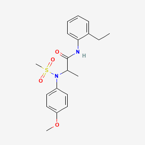 molecular formula C19H24N2O4S B4889926 N~1~-(2-ethylphenyl)-N~2~-(4-methoxyphenyl)-N~2~-(methylsulfonyl)alaninamide 