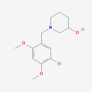 1-(5-bromo-2,4-dimethoxybenzyl)-3-piperidinol