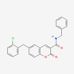 molecular formula C24H18ClNO3 B4889962 N-benzyl-6-(2-chlorobenzyl)-2-oxo-2H-chromene-3-carboxamide 