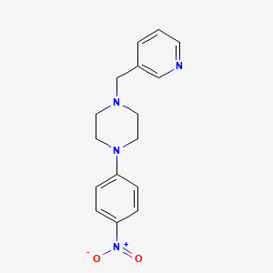molecular formula C16H18N4O2 B4889987 1-(4-nitrophenyl)-4-(3-pyridinylmethyl)piperazine 