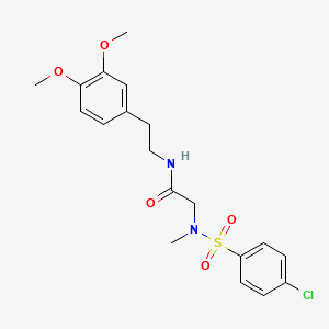 molecular formula C19H23ClN2O5S B4890026 N~2~-[(4-chlorophenyl)sulfonyl]-N~1~-[2-(3,4-dimethoxyphenyl)ethyl]-N~2~-methylglycinamide 