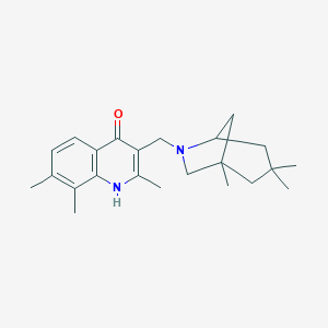 2,7,8-Trimethyl-3-[(1,3,3-trimethyl-6-azabicyclo[3.2.1]oct-6-yl)methyl]-4-quinolinol