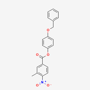 molecular formula C21H17NO5 B4890036 4-(benzyloxy)phenyl 3-methyl-4-nitrobenzoate 