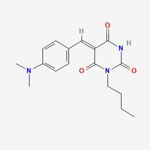 molecular formula C17H21N3O3 B4890045 1-butyl-5-[4-(dimethylamino)benzylidene]-2,4,6(1H,3H,5H)-pyrimidinetrione 