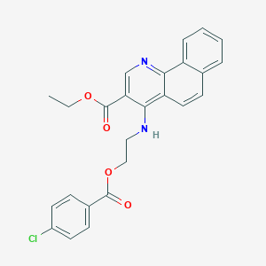 ETHYL 4-{[2-(4-CHLOROBENZOYLOXY)ETHYL]AMINO}BENZO[H]QUINOLINE-3-CARBOXYLATE