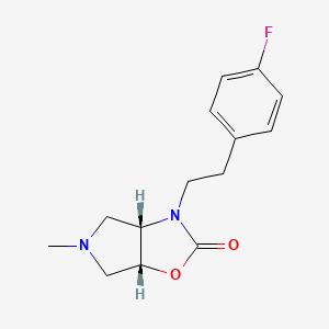 molecular formula C14H17FN2O2 B4890126 (3aS*,6aR*)-3-[2-(4-fluorophenyl)ethyl]-5-methylhexahydro-2H-pyrrolo[3,4-d][1,3]oxazol-2-one 