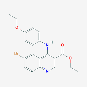 Ethyl 6-bromo-4-[(4-ethoxyphenyl)amino]quinoline-3-carboxylate