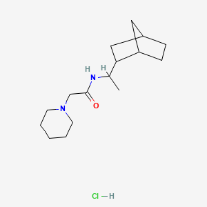 molecular formula C16H29ClN2O B4890191 N-(1-bicyclo[2.2.1]hept-2-ylethyl)-2-(1-piperidinyl)acetamide hydrochloride 
