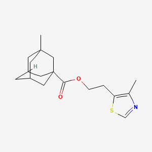 molecular formula C18H25NO2S B4890203 2-(4-methyl-1,3-thiazol-5-yl)ethyl 3-methyl-1-adamantanecarboxylate 