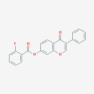 4-oxo-3-phenyl-4H-chromen-7-yl 2-fluorobenzoate