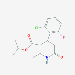 molecular formula C16H17ClFNO3 B4890220 isopropyl 4-(2-chloro-6-fluorophenyl)-2-methyl-6-oxo-1,4,5,6-tetrahydro-3-pyridinecarboxylate 