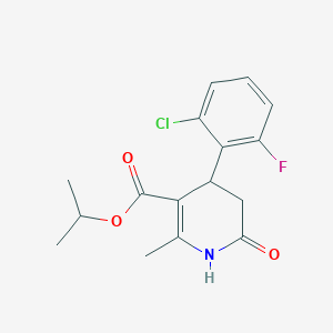 Propan-2-yl 4-(2-chloro-6-fluorophenyl)-2-methyl-6-oxo-1,4,5,6-tetrahydropyridine-3-carboxylate