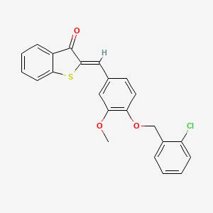 molecular formula C23H17ClO3S B4890227 2-{4-[(2-chlorobenzyl)oxy]-3-methoxybenzylidene}-1-benzothiophen-3(2H)-one 