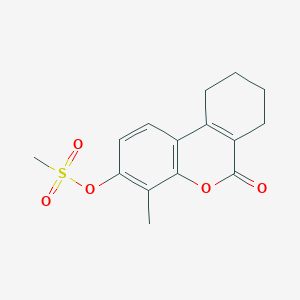 molecular formula C15H16O5S B4890230 4-methyl-6-oxo-7,8,9,10-tetrahydro-6H-benzo[c]chromen-3-yl methanesulfonate 